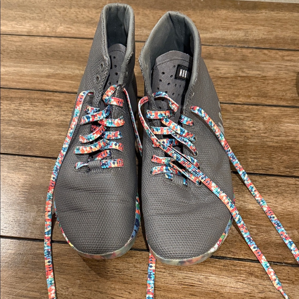 NOBULL Charcoal Athletic Shoes with Colorful Laces